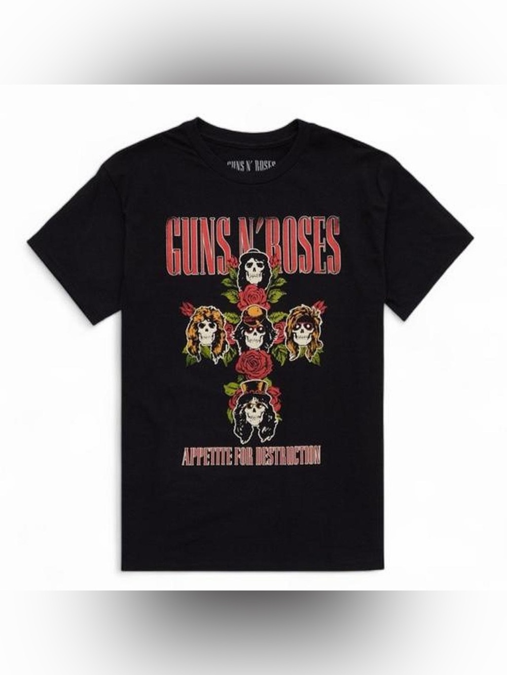 Guns N' Roses Appetite For Destruction Floral Cross T-Shirt Size M BNWT